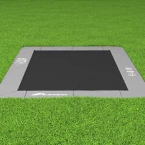 14ft x 10ft grey in ground trampoline