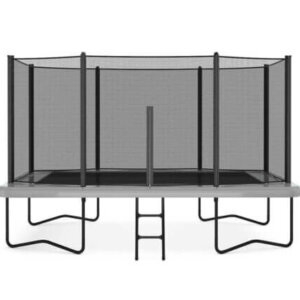 14ft x 10ft Akrobat Primus Challenger Above-Ground Trampoline - Gray Pad and Black Mat