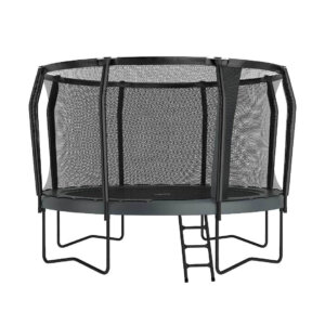 14ft Akrobat Orbit Pro Above Ground Trampoline – Gray Pad with Black Jump Mat