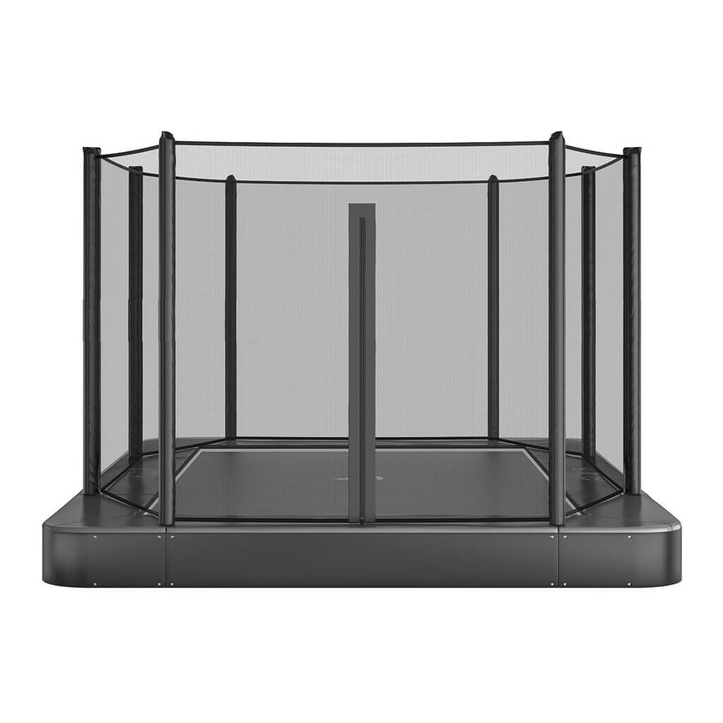 14ft x 10ft Akrobat Primus Flat Special Edition Black on Black In-ground Trampoline