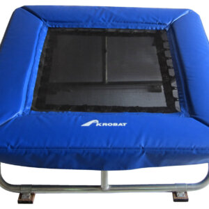 4ft x 4ft Akrobat Mini Gym Trampoline – Blue Pad with Black Mat