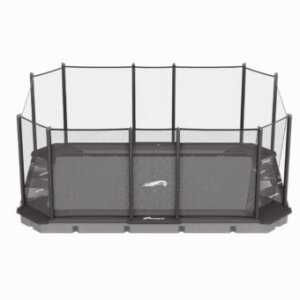 14ft x 10ft XCITYX Akrobat In-Ground Trampoline – Gray Graphic Pad and Black Jump Mat
