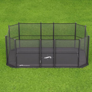 17ft x 10ft Akrobat Primus Flat PLUS In-Ground Trampoline – Special Edition (Black Pad with Black Mat)