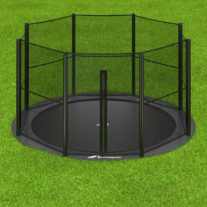 10ft Round Akrobat Primus Flat In-Ground Trampoline – Special Edition (Black Pad with Black Jump Mat)